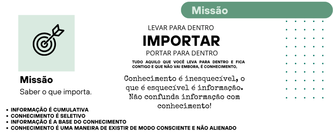 SITE INSTITUTO IMPORTAR - Missão e Visão - Missão